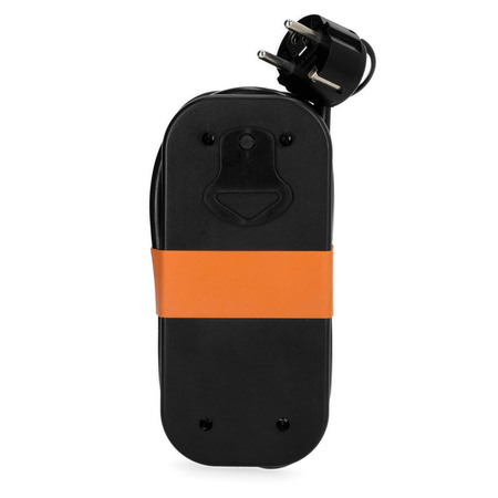 FlowFlexer Orange 2x230V + USB-A/USB-C 16A 3680W 1,4m Verlängerungskabel mit Erdung Kobi