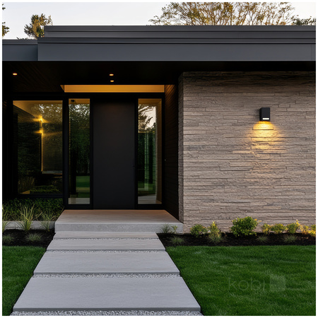 Garten Außenwandleuchte GU10 IP54 Schwarz Querk Kobi