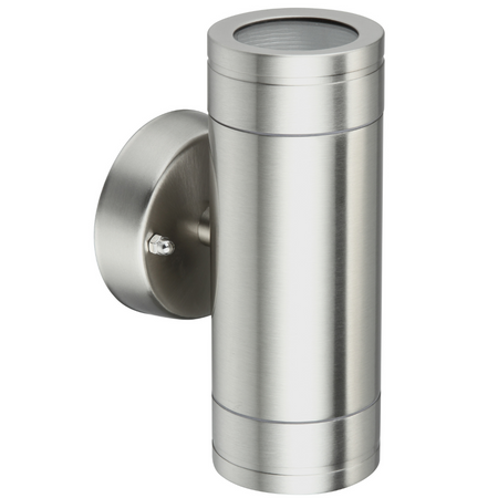 Gartenwandleuchte Top-Down-LED-Fassadenleuchte 2xGU10 OLIMP doppelt silber - GOLDLUX (Polux)