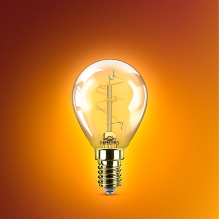 LED-Kugellampe E14 P45 3W = 25W 250lm 2200K warmes Glühfaden-Bernstein PHILIPS Dimmbar