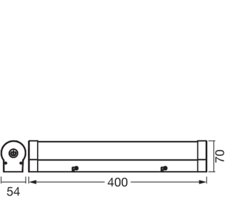 Badezimmerlampe LED Wandlampe über Spiegel Dimmbar 9W 900lm CCT Weiß IP44 40cm Obris Ledvance