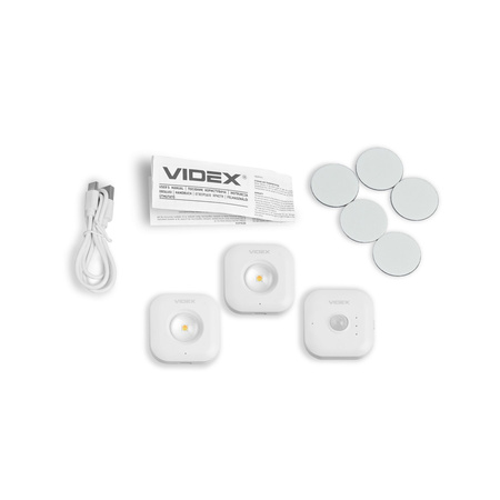 Kabellose LED-Treppenbeleuchtung mit Sensor 1W 70lm CCT 90° 750mAh Weiß VIDEX