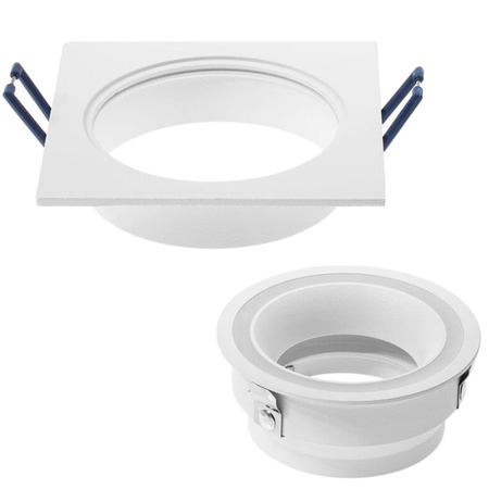 Einbaustrahler GU10, Einbauspot HALOGEN Quadrat Weiß CLARO LUMILED