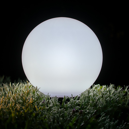 Solar-LED-Lampe, Solar Gartenleuchte IP44 6500K 20cm Kugelleuchte Weiße ATRIS LUMILED