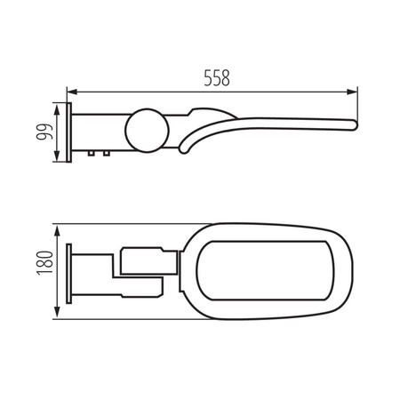 Straßenlampe Parkleuchte STRETON LED 60W 4000K IP65 Grau Kanlux