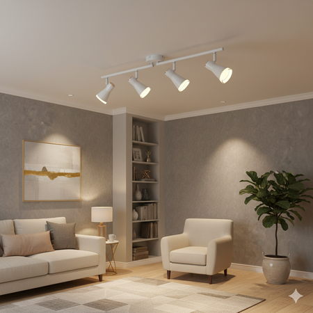 Verstellbare Decken-/Wandleuchte 16.8W LED BERG 4 weiß 3000K GOLDLUX (Polux)