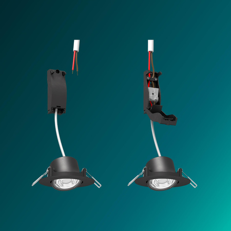 LED-Einbauleuchte 5W 500lm 2700K Warm Beweglich Rund Schwarz Dimmbar 3-STEP SceneSwitch Cilantro Philips