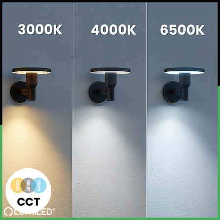 Gartenleuchte CCT LED-Wandleuchte 12W 3000-6500K IP65 CORTUS LUMILED