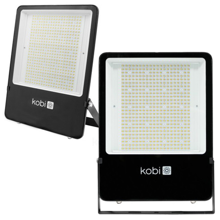 LED-Außenstrahler Garten 300W 45200lm 4000K Neutral 90° Dimmbar IP65 IK08 Schwarz US Kobi
