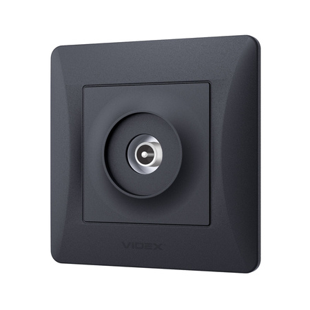 Einzelne TV-Antennensteckdose, Unterputz Schwarz BINERA VIDEX