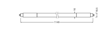 LED-Leuchtstoffröhre G5 T5 16W 2400lm 4000K Neutral 190° 115cm Ledvance