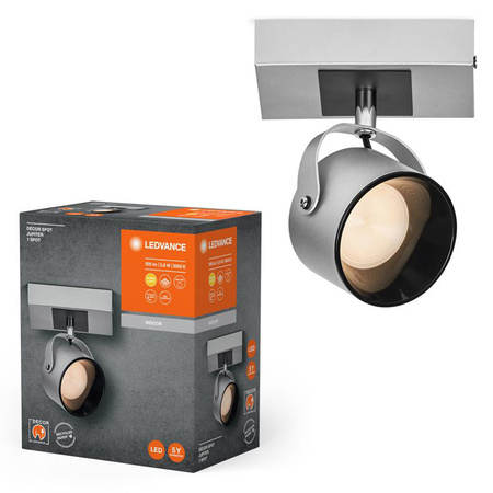 LED-Wand- Decken- Wand- Wand- Lampe Anbauleuchte 5.8W 185lm CCT Dekorative Silber Spot Jupiter Ledvance