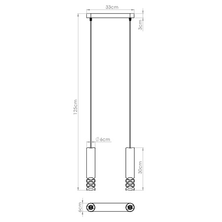 Hängelampe 2x GU10 Weiß LIRO Ocean Green SL.1692 Sollux