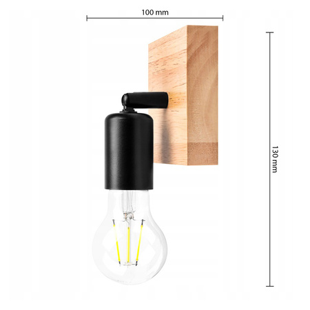 Spot E27 Wandlampe Spotlight Moving Black Brown Eos Masterled