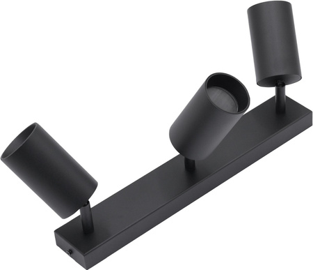 Deckenleuchte 3xGU10 SPOT LED-Lampe QUALIS III Schwarz