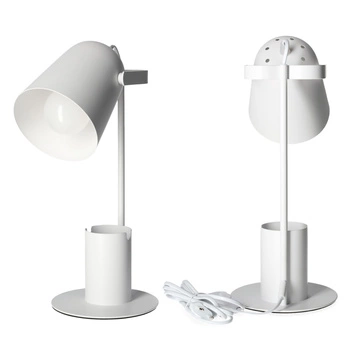 Bewegliche Schulnachttisch-Schreibtischlampe E27 Weiß