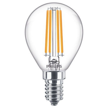LED-Kugellampe E14 P45 6,5W = 60W 806lm 2700K warmes Filament PHILIPS