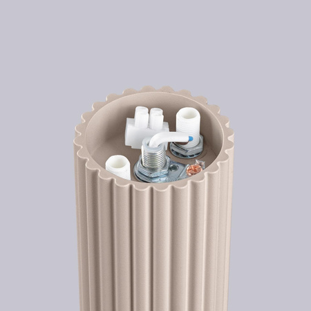 Badezimmer Deckenanbauleuchte G9 Rund Beige Modern Matt IP44 Halo Sollux