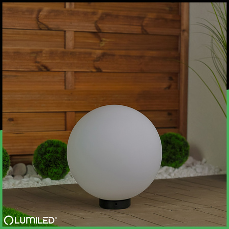 Gartenleuchte E27, Kugelleuchte 30cm IP65 LUMIKULA2 LUMILED