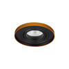 KANLUX TINY BORD GU10/GU5.3 Kreisförmige Deckeneinbauleuchte Schwarz und Gold