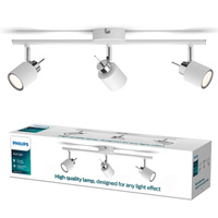 MERANTI Deckenleuchte 3x GU10 Wandmontage Reflektor Weiß PHILIPS