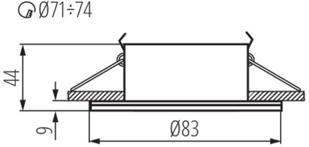 Versiegelte Halogen-Badezimmer-Deckenleuchte QULES GU10Weiß Kanlux