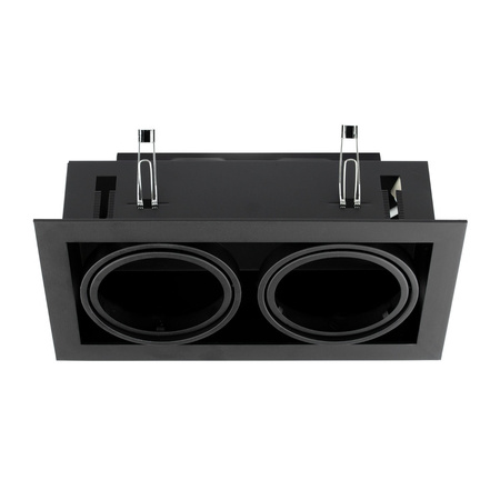 Unterputz-Halogen-Bewegliche Leuchte 2xGU10 ES111 Rechteckig Schwarz