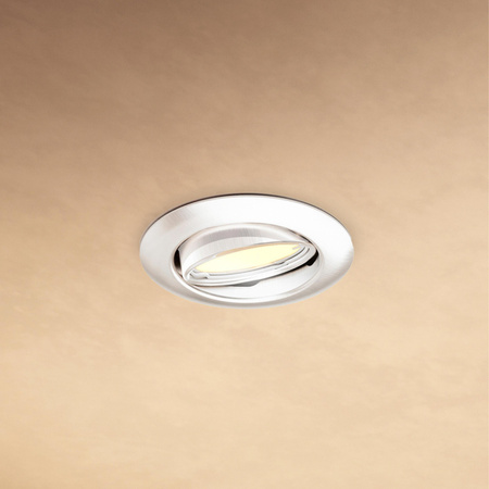 3x LED GU10 Einbauleuchte Aluminium Rund Weiß Peridot Philips