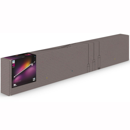 Perifo Lighting Rail Kit 2m + 2x Reflektor + LED Licht 39.9W CCT RGB Philips HUE Bluetooth Weiß