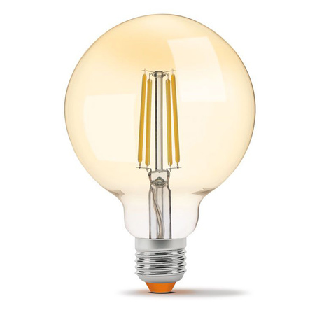 E27 G95 LED Lampen 7 W = 53 W, 700 lm, 2200 K, warmer Bernsteinfaden, dimmbar, 360° VIDEX