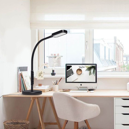 Schreibtischlampe 2in1 LED 12W 3000K-5500K CCT Dimmbar Touch Schwarz