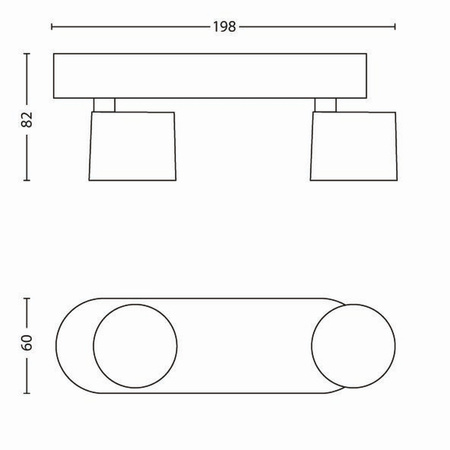 LED STAR Deckenleuchte 2x 4.5W 2700K Dimmbarer Reflektor Bewegliche Leuchte Aluminium PHILIPS