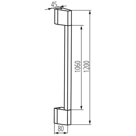 Outdoor linear 120cm LED 500lm 4000lm Neutral IP54 Aufputz Schwarz YALTE Kanlux