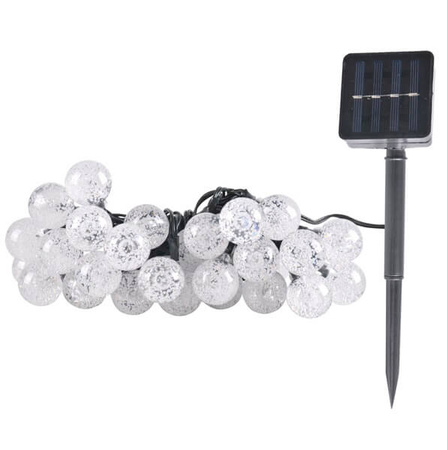 Garten SOLAR GIRLANDE DEKORATIVE Lichterkette 30 Kugeln 2700K Hitze GOLDLUX (Polux)