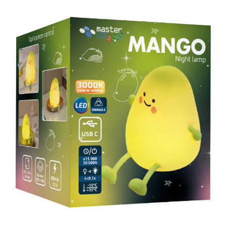 LED Kindertisch Schreibtisch Nachtlicht 1W 15lm 3000K Warm 360° Grün Mango Masterled