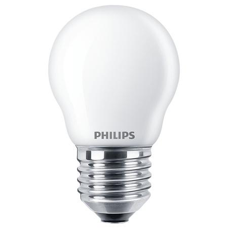 LED-Kugelbirne E27 P45 6,5W = 60W 806lm 2700K warmes Filament milchig PHILIPS