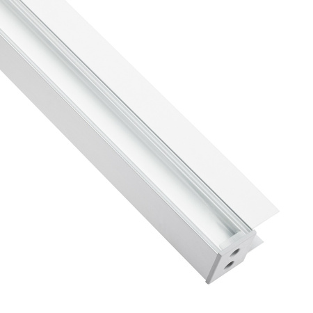 Aluminium-Anodierter Möbelprofil für LED-Streifen KM48 mit Klarglasabdeckung und Endkappen, 1m Silber LUMILED