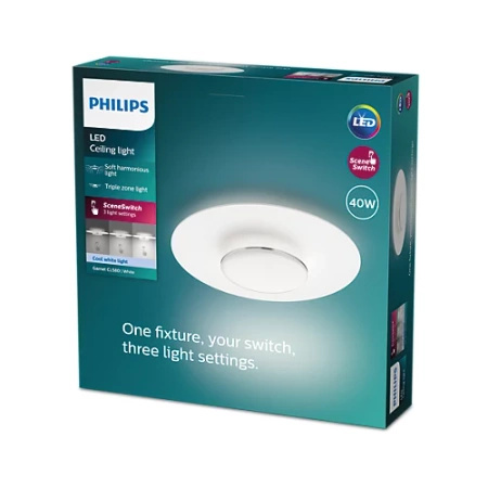 LED Plafond Deckenleuchte 40W 4400lm 4000K Weiß Granat Philips