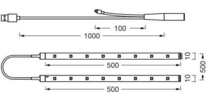 LED-Streifen 4W RGB Pilot 1.5M Flex Ledvance