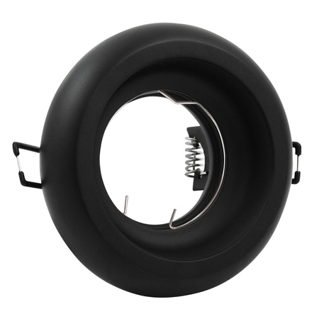 Helios GOLDLUX (Polux) Gips-Deckeneinbauleuchte rund mattschwarz MR16