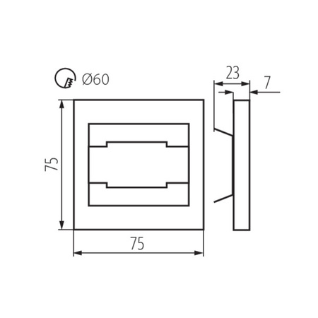 LED-Treppenhausleuchte TERRA 0,8W 13lm 3000K Warm Kanlux