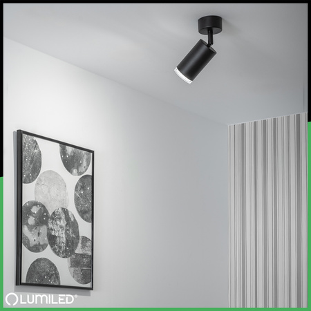 Wandleuchte LED Spot GU10 IP44 ADERO Schwarz Lumiled Wandleuchte