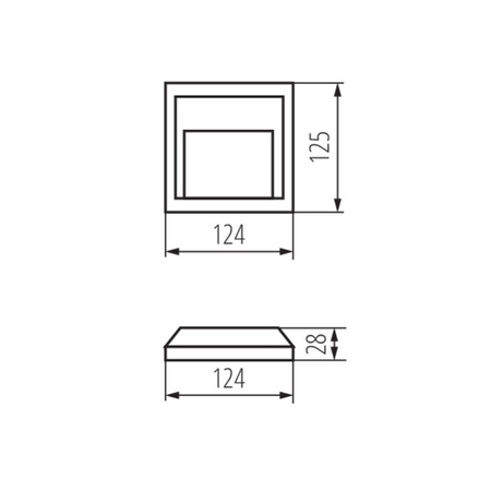 Wandanbauleuchte CROTO LED grau 1,1W 30lm 6500K kalt 230V Kanlux