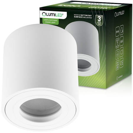 Aufbauleuchte HALOGEN Spot Röhre Fest EGIO GU10 LUMILED Rund IP44 Weiß 83mm