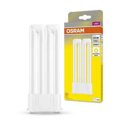 LED einseitige Leuchtstofflampe 2G10 12W = 24W 1350lm 3000K Warm 130° DULUX LED F EM & AC Osram