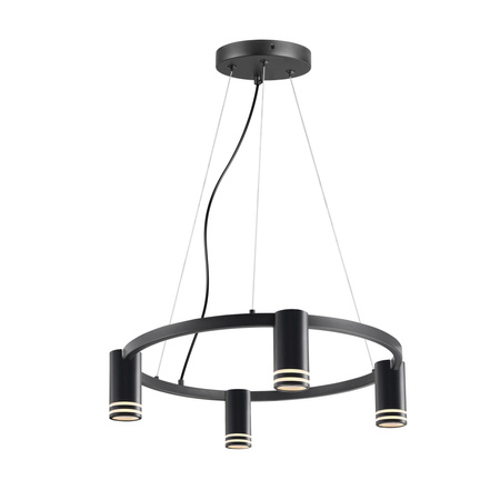 Hängelampe 4x GU10 Schwarz ROMA Sanico Goldlux