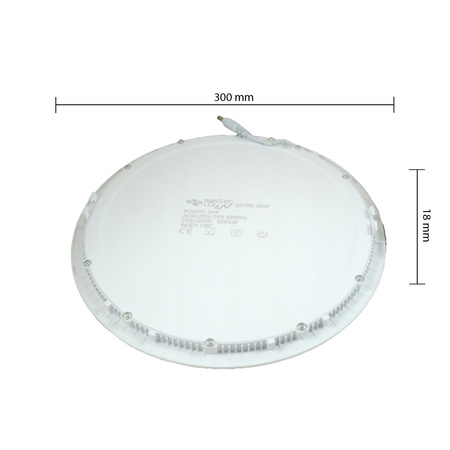 LED-Panel-Deckenleuchte 24W 1920lm 4000K Neutral Einbau Rund Weiß Proma Masterled