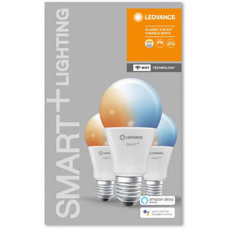 3x LED Lampe E27 A60 9W 806lm CCT LEDVANCE SMART+ WiFi dimmbar