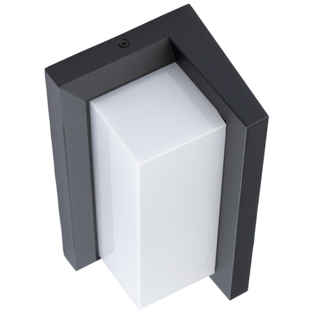 Gartenlampe LED-Wandleuchte 12W architektonische Leuchte rechteckig Lagos Schwarz mit Bewegungssensor