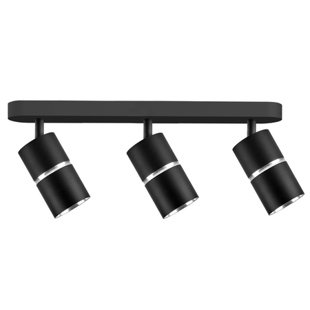 Wand- und Deckenstrahlerleuchte 3x GU10 SchwarzSilber BAMBOO Sanico Goldlux